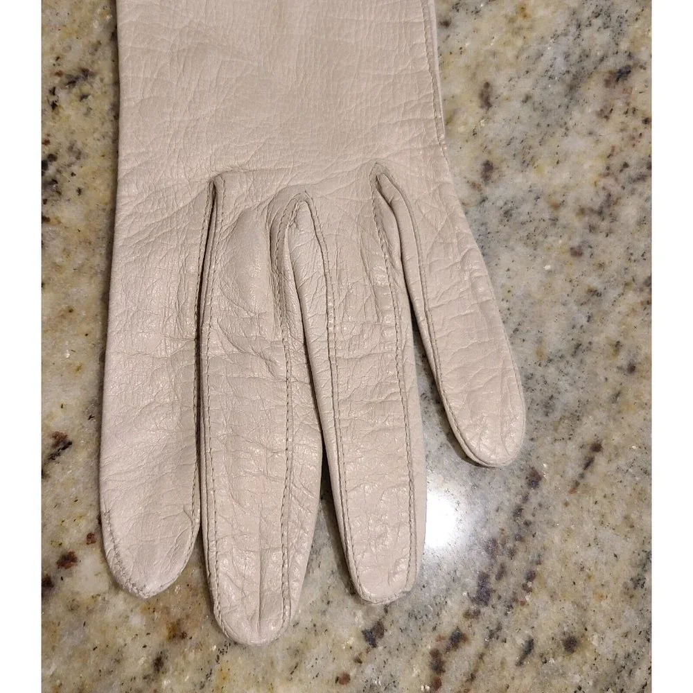 Vintage Size S 6 Beige Soft Kid Leather Formal 7